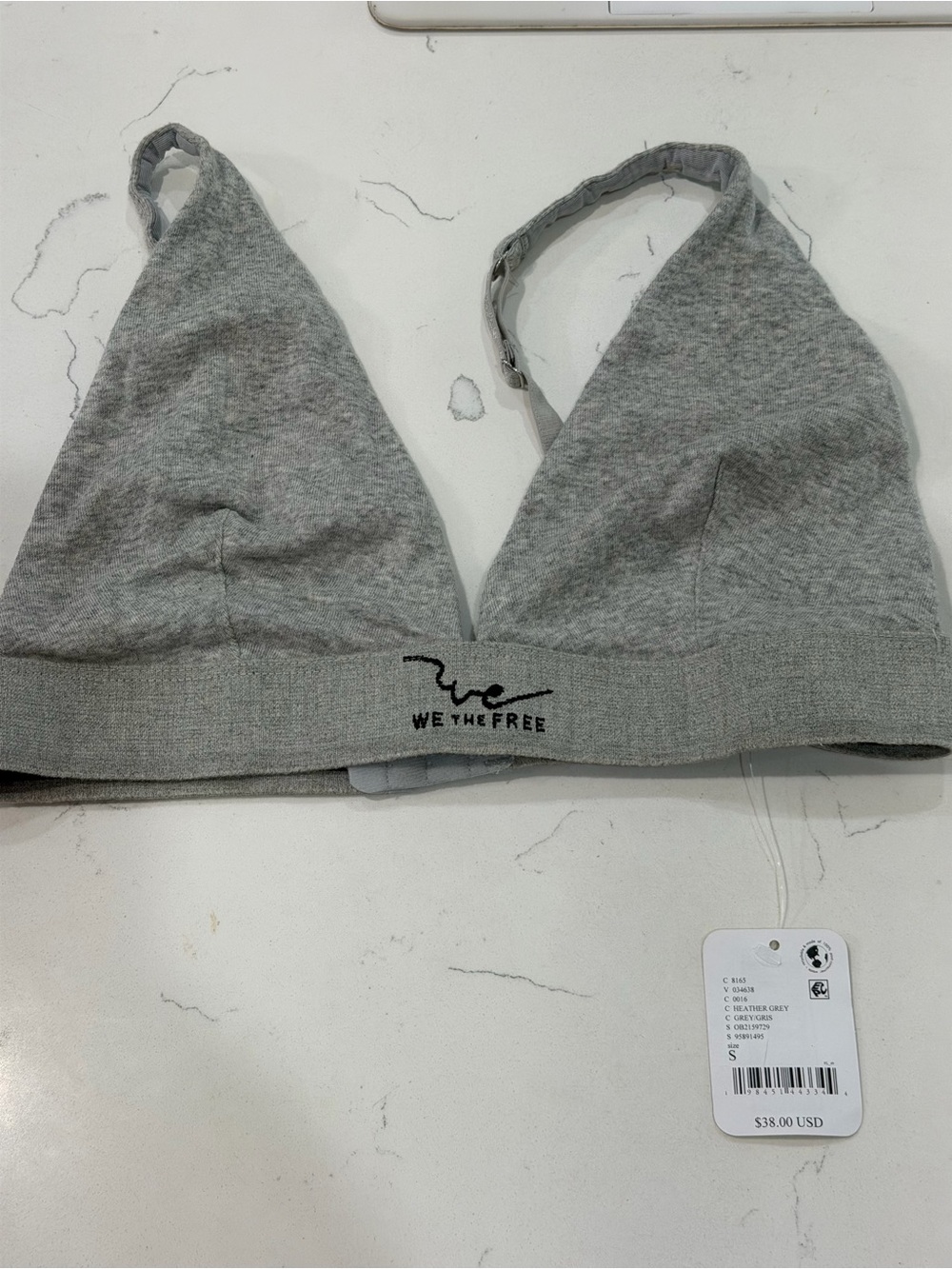 Free People Grey Triangle Bralette — We The Free